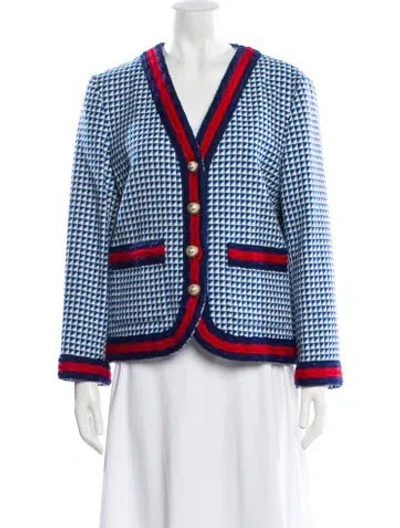 Pre-owned Gucci 2017 Wool Evening Jacket In Blue