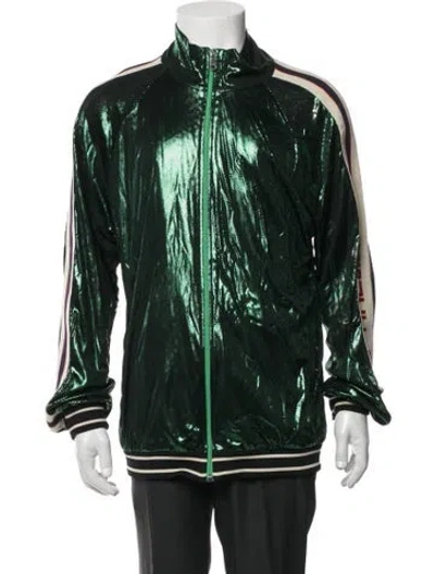 Pre-owned Gucci 2018 Bomber Jacket In Green/metallic