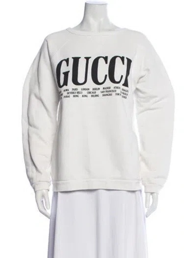 Pre-owned Gucci 2018 Graphic Print Lounge Set In White