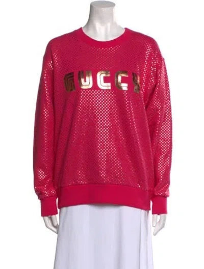 Pre-owned Gucci 2018 Guccy Sega Sweatshirt In Pink