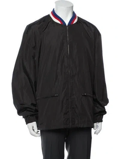 Pre-owned Gucci 2018 Interlocking G Logo Bomber Jacket In Grey