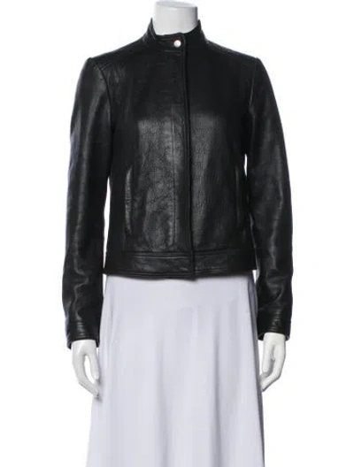 Pre-owned Gucci 2018 Lamb Leather Biker Jacket In Black