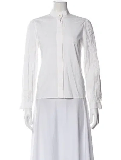 Pre-owned Gucci 2018 Long Sleeve Blouse In White