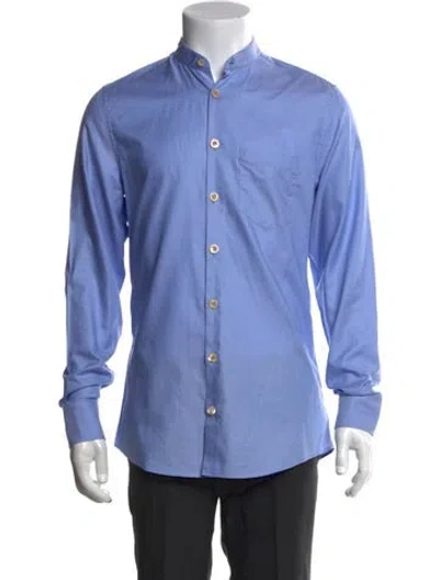 Pre-owned Gucci 2018 Long Sleeve Shirt In Blue