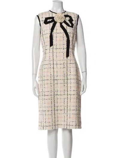 Pre-owned Gucci 2018 Midi Length Dress In Neutral