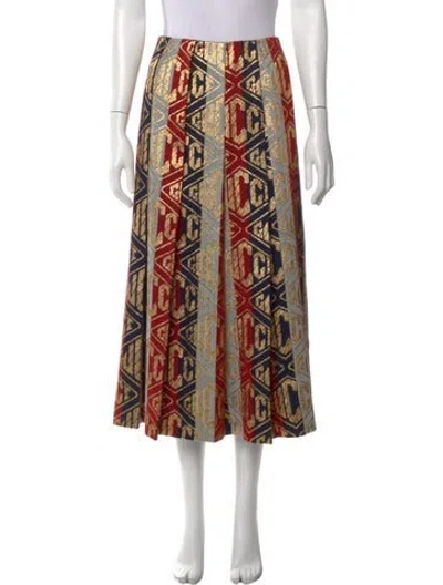 Pre-owned Gucci 2018 Midi Length Skirt In Blue