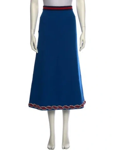 Pre-owned Gucci 2018 Midi Length Skirt W/ Tags In Blue