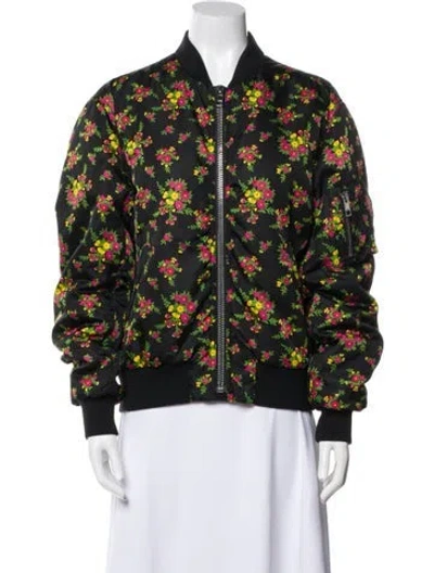 Pre-owned Gucci 2018 Nylon Bomber Jacket In Black