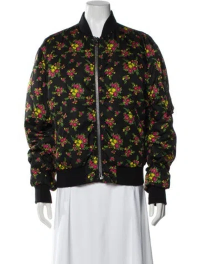 Pre-owned Gucci 2018 Nylon Bomber Jacket In Black