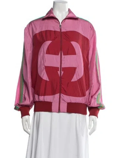 Pre-owned Gucci 2018 Nylon Jacket In Pink
