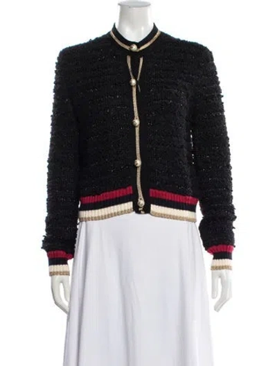 Pre-owned Gucci 2018 Open Front Sweater W/ Tags In Black/red