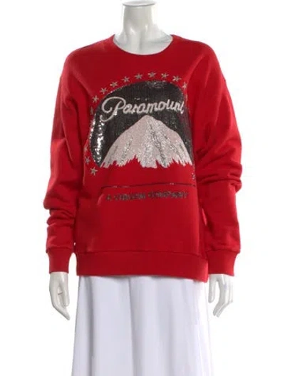 Pre-owned Gucci 2018 Paramount Sweatshirt In Red