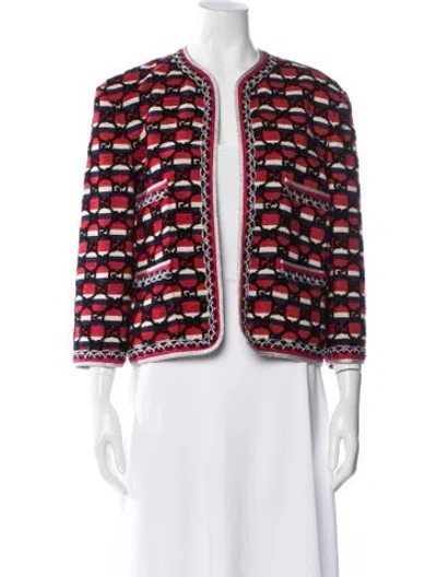 Pre-owned Gucci 2018 Printed Evening Jacket In Red