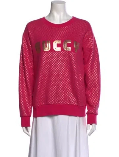 Pre-owned Gucci 2018 Printed Sweatshirt In Pink