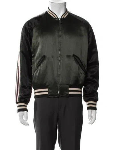 Pre-owned Gucci 2018 Reversible Bomber Jacket In Green