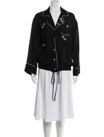 Pre-owned Gucci 2018 Silk Blouse In Black