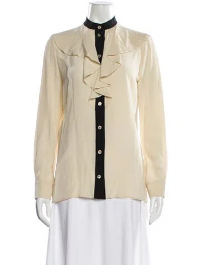 Pre-owned Gucci 2018 Silk Blouse In Neutral