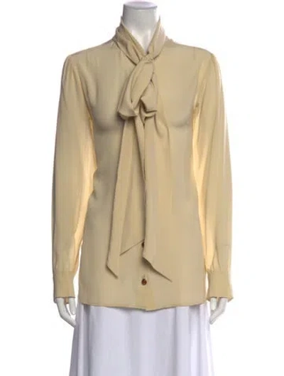 Pre-owned Gucci 2018 Silk Blouse In Neutrals