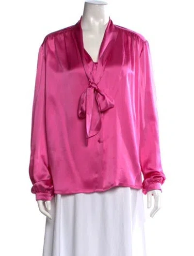 Pre-owned Gucci 2018 Silk Blouse In Pink