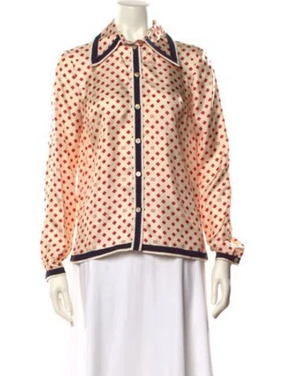 Pre-owned Gucci 2018 Silk Button-up Top