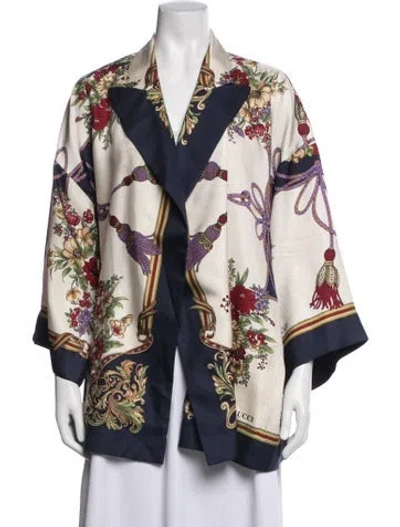 Pre-owned Gucci 2018 Silk Robe In Neutrals