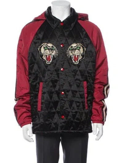 Pre-owned Gucci 2018 Sylvie Web Accent Parka W/ Tags In Multi