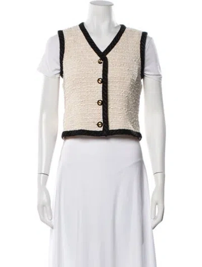 Pre-owned Gucci 2018 Tweed Pattern Vest In Neutrals