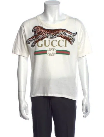Pre-owned Gucci 2018 Web Accent T-shirt In Yellow