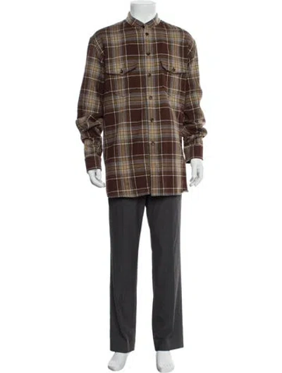 Pre-owned Gucci 2018 Wool Shirt W/ Tags In Brown
