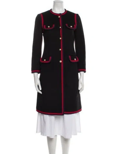 Pre-owned Gucci 2018 Wool Trench Coat In Black