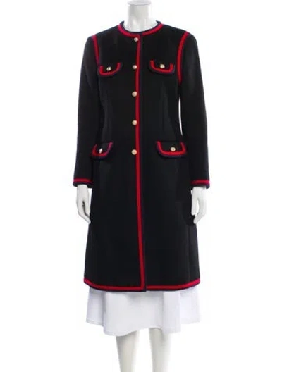 Pre-owned Gucci 2018 Wool Trench Coat In Black