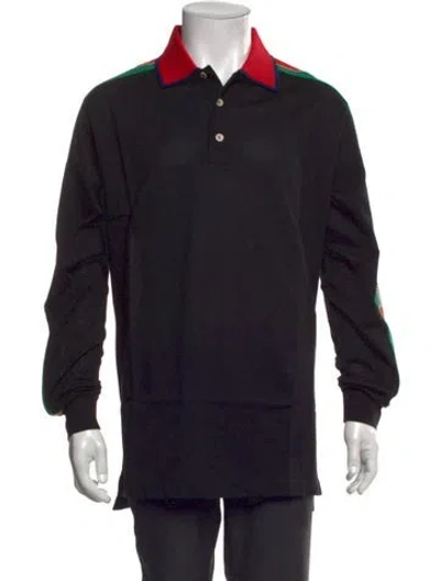 Pre-owned Gucci 2019 Collar Polo Shirt W/ Tags In Black