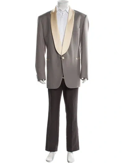 Pre-owned Gucci 2019 Colorblock Pattern Blazer In Gray