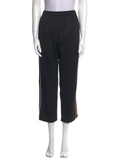 Pre-owned Gucci 2019 Embroidered Accent Sweatpants In Black