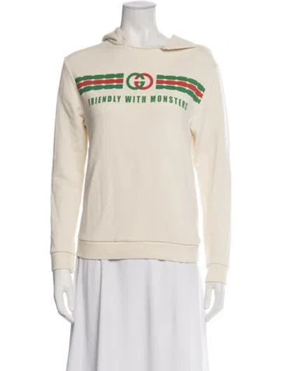 Pre-owned Gucci 2019 Friendly With Monsters Hoodie In White