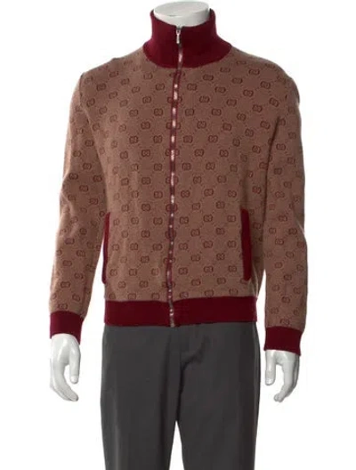 Pre-owned Gucci 2019 Gg Logo Cardigan In Brown