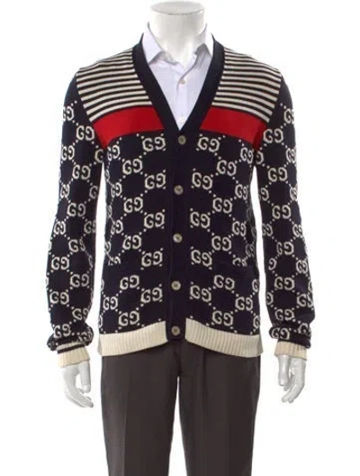 Pre-owned Gucci 2019 Gg Logo Cardigan In Multi