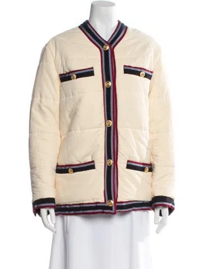 Pre-owned Gucci 2019 Graphic Print Bomber Jacket In Neutral