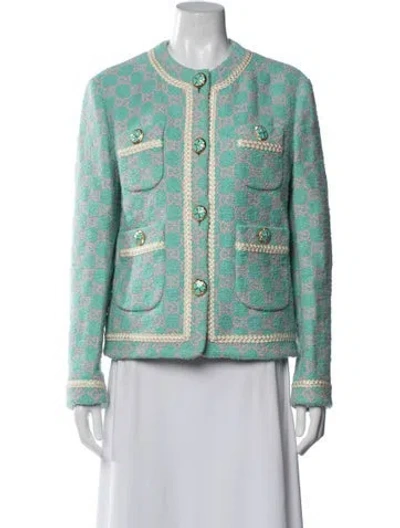 Pre-owned Gucci 2019 Graphic Print Jacket W/ Tags In Green