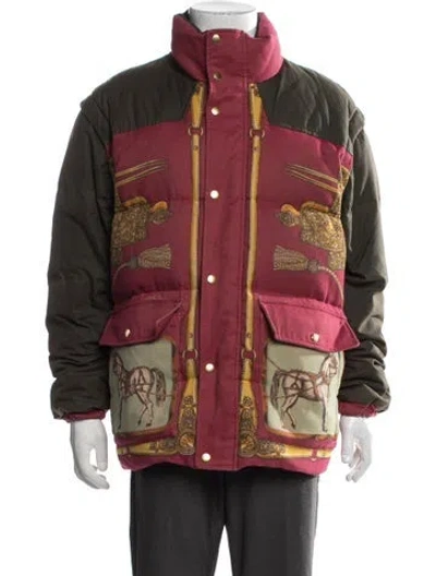 Pre-owned Gucci 2019 Graphic Print Puffer Coat In Multicolor