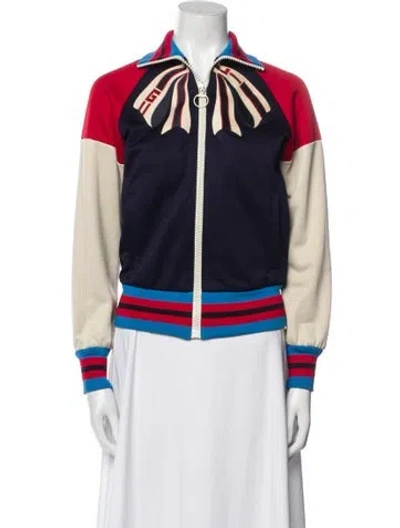 Pre-owned Gucci 2019 'fy Yourself' Bomber Jacket In Blue