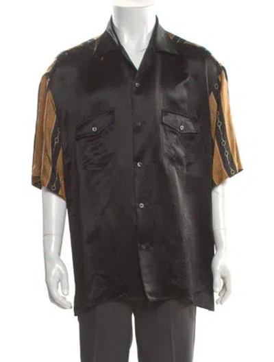 Pre-owned Gucci 2019 Horsebit Accent Shirt In Black