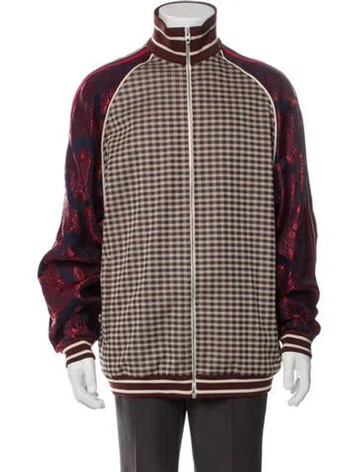 Pre-owned Gucci 2019 Houndstooth Print Jacket In Brown