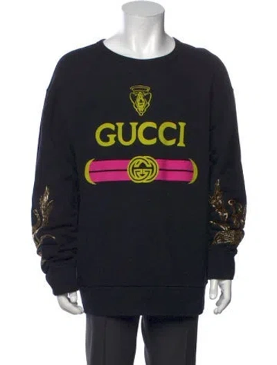 Pre-owned Gucci 2019 Interlocking G Logo Sweatshirt In Black