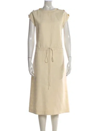 Pre-owned Gucci 2019 Midi Length Dress In Neutral