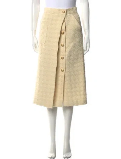 Pre-owned Gucci 2019 Midi Length Skirt In Neutral
