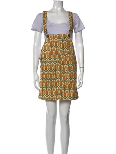 Pre-owned Gucci 2019 Mini Dress W/ Tags In Yellow