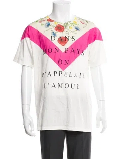 Pre-owned Gucci 2019 Printed T-shirt In White