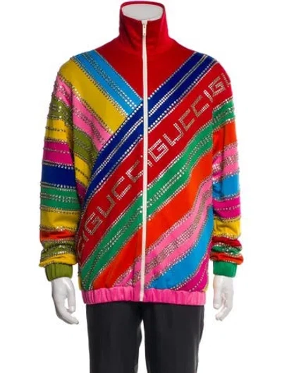 Pre-owned Gucci 2019 Printed Windbreaker In Red