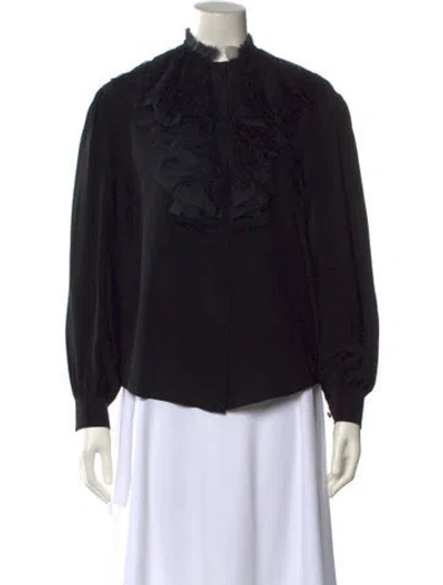 Pre-owned Gucci 2019 Silk Blouse In Black
